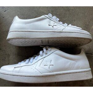 Converse All Star White Leather Men’s Size 12 Chuck Taylors